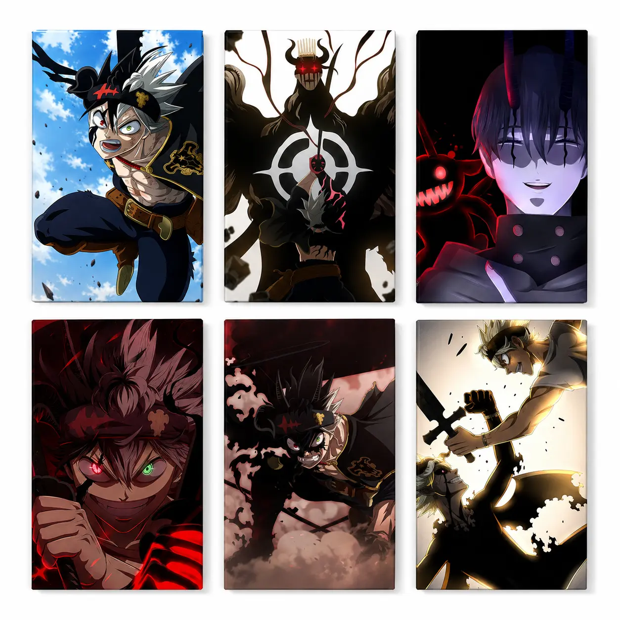 Black Clover Asta Anime Poster Canvas Wall Art, Dark Fantasy Manga Decor, Anime Gaming Room Bedroom Dorm Wall Decor, Otaku Room Art, Anime Fan Gift