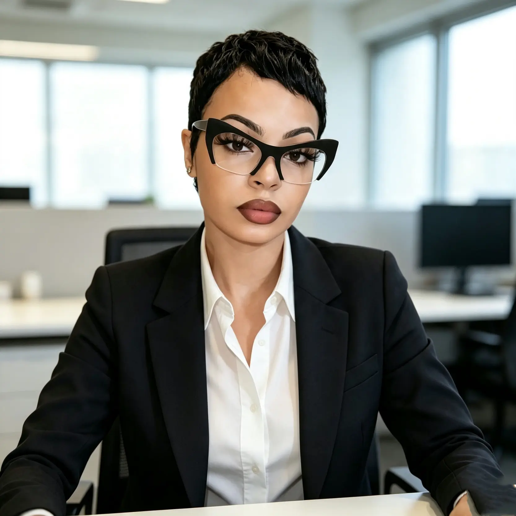 1‑Pcs Vintage Cat‑Eye Semi‑Frame Eyeglasses, 2026 New Fashion Frames, Practical Eyewear For Women Girls’ Daily And Outdoor Use
