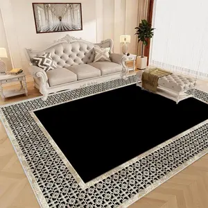 Moroccan Style Geometric Pattern Area Rug, Non-slip Soft Floor Mat, Decorative Carpet for Home Living Room Bedroom Kitchen Study Room