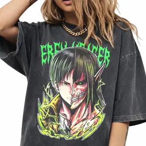 Eren Yeager T-Shirt Shingeki No Kyojin Attack on Titan Graphic Unisex Tshirt