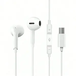 In-Ear Wired Earphones With Microphone, Hands Free, Wired Headphones, Wired Earbuds, Compatible With Type-C/Lightning/3.5MM For Calling And Music compatible with iphone/compatible with samsung Halloween Thanksgiving Christmas gifts Earbud