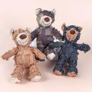 Bear Design Pet Squeaky Plush Toy, 1 Count Durable Bite Resistant Pet Chew Toy, Pet Interactive Toy, Dog & Cat Accessories