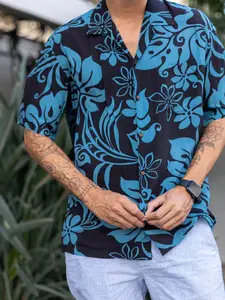 NinthIsle Made in Hawaii Cool Summer Aloha Shirt – Lightweight Tropical Hawaiian Resort Wear for Men, Beach, Cruise & Vacation up to 7XL