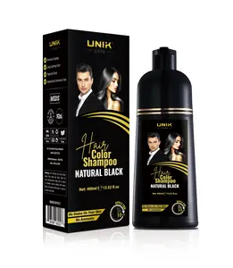 Hair Color Shampoo get Natural Black Color within 20 minutes 400ml for Men & Women