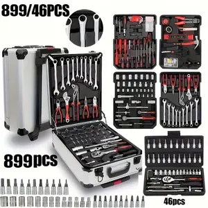 A Complete Set Of Integrated Solutions For Outdoor Emergency Car Repair Toolboxes, Suitable For The Repair Of Cars, Bicycles And Motorcycles, As Well As A Multi-functional Combination Manual Tool Set Wrench Set, Without Battery