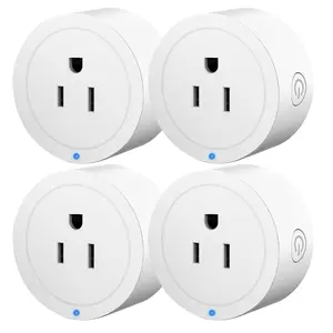 Smart Plug, Wi-Fi Outlet Socket Compatible with Alexa and Google Home, Automate APP, Timer Function, Voltage Measurement Function, (4 pcs)