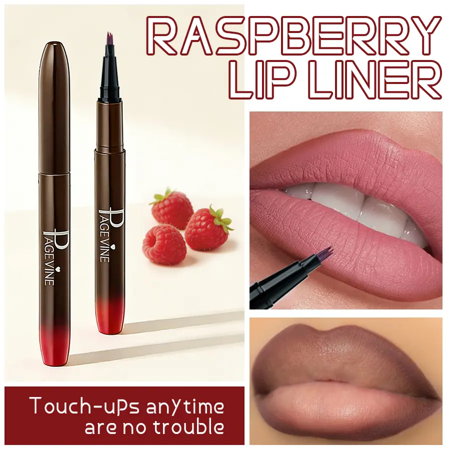 Waterproof Lip Liner Stain Pen, Long-Lasting Smudge-Resistant Lip Contour Marker with Precision Tip for Defined Natural-Looking Lips