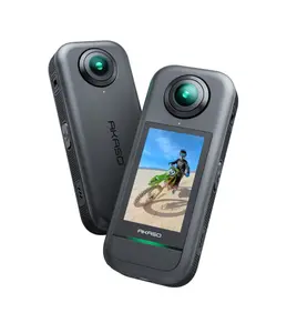 AKASO 360 Weatherproof 360° Action Camera - 5.7K 360 Video with 1/2" 48MP Sensors, 72MP 360 Photo, 360-SuperSmooth, 2.29" Touchscreen, Invisible Selfie Stick Effect, 360° Horizon Lock, AI Tracking