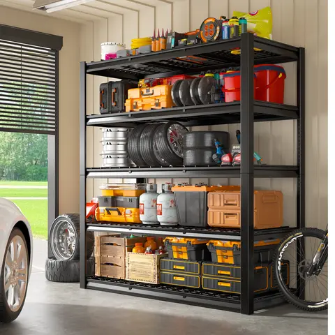 Raybee Heavy Duty Garage Shelves 5&4 Tier All Metal Wire Shelving Unit Height Adjustable Versatile Utility Shelf Rack for Warehouse Pantry Storage Store Organizer #TikTokShopStockUp
