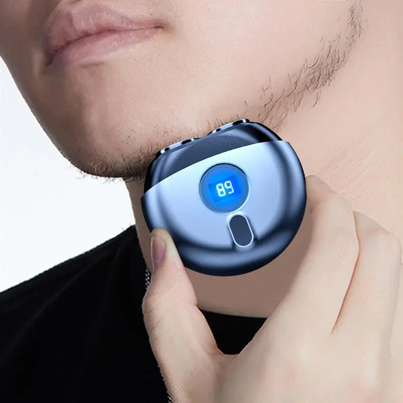 Portable Electric Shaver, USB Rechargeable Wet & Dry Electric Shaver, LED Display Electric Razor for Face Chest Leg Shaving, Travel Car, Home
