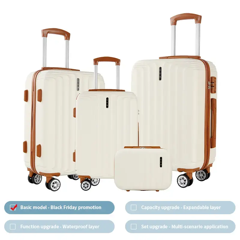 Luggage Sets (4/6/7/8/9pcs) with TSA Locks – Hardshell Lightweight Suitcase with Spinner Wheels, Travel Luggage for Family Trips, Durable & Stylish for Airport Travel