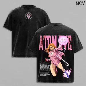 Atom Eve Invincible Graphic Tee Double Sided Vintage Washed Heavy Cotton T-Shirt Unisex Streetwear Superhero Comic Shirt Samantha Wilkins Y2K Retro Oversized Top For Men Women Everyday Casual Wear Trendy Pop Culture Fan Merch Apparel Pink Powers Design
