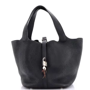 Pre-owned HERMÈS material Bucket Bags Hermes Picotin Lock Bag Clemence MM by Rebag