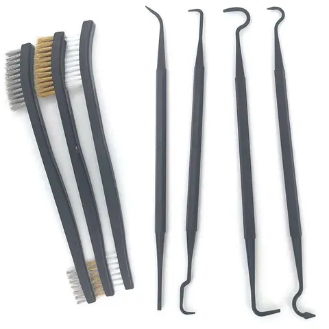 Car Detailing Cleaning Tool Accessories (7pcs/set), Including 4 Nylon Picks & 3 Double-ended Brushes, Car Wash Accessories, Auto Wash Accessories, Car Cleaning Kit, Car Detailing Tools, Car Cleaning Supplies