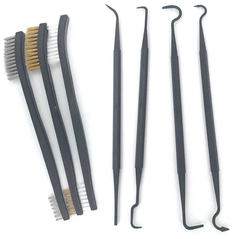 Car Detailing Cleaning Tool Accessories (7pcs/set), Including 4 Nylon Picks & 3 Double-ended Brushes, Car Wash Accessories, Auto Wash Accessories, Car Cleaning Kit, Car Detailing Tools, Car Cleaning Supplies