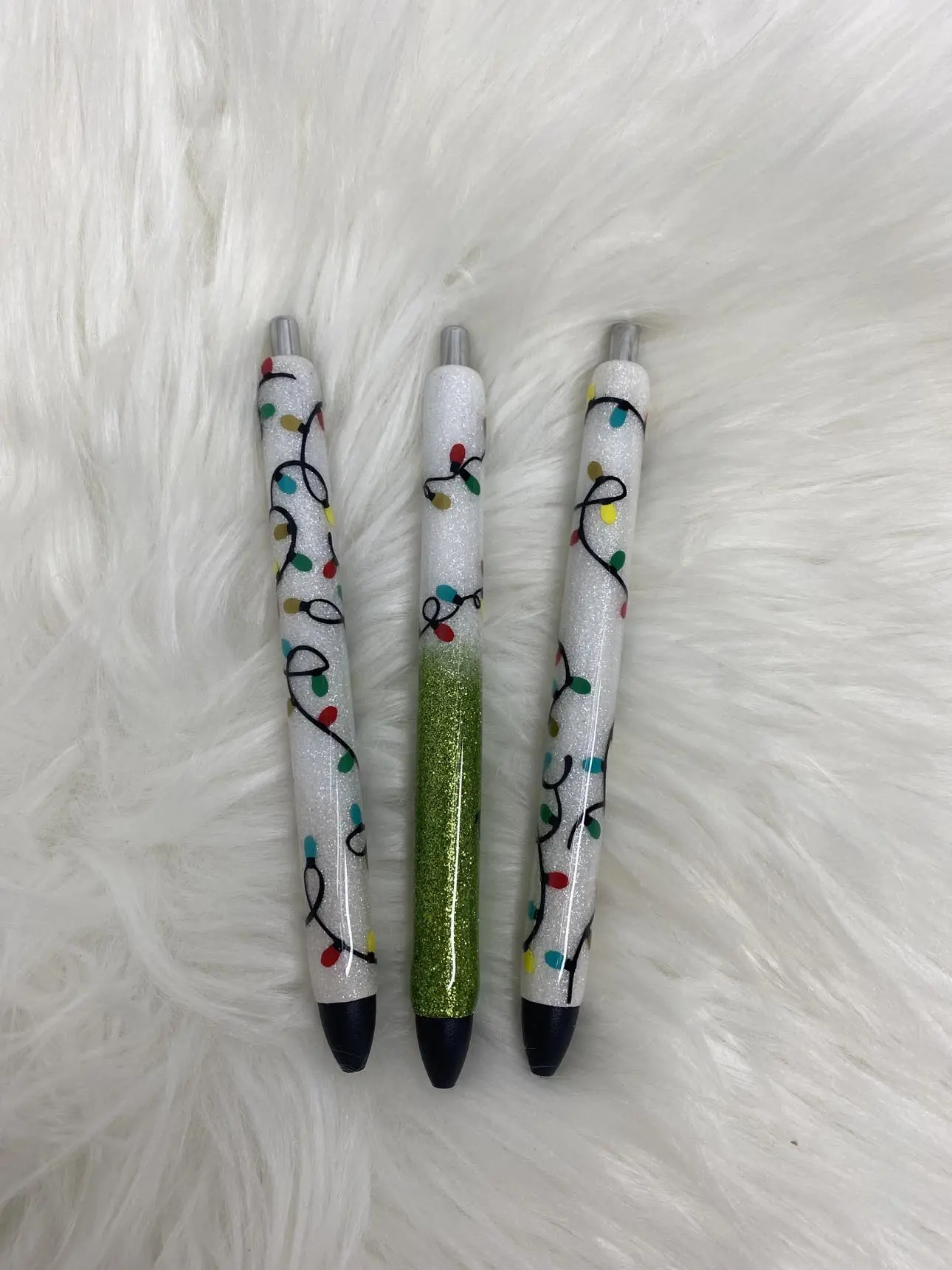 Christmas Lights Paper Mate InkJoy Epoxy Glitter Black Ink Pen: Refillable