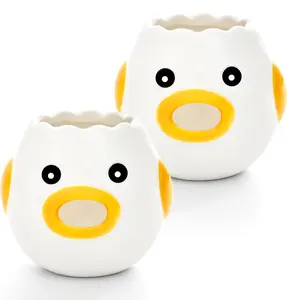 [2 PCS) Egg Separator for Raw Eggs - Egg White/Yolk Separator Tool  Cute Egg Yolk Separator
