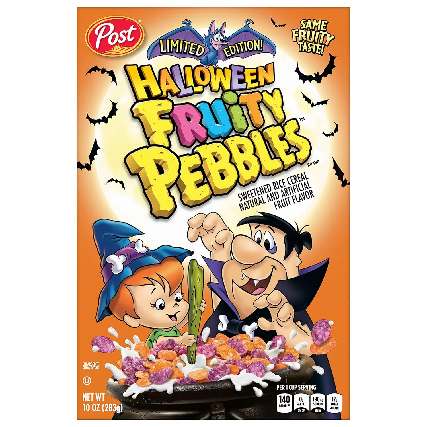 Halloween Fruity PEBBLES kids breakfast cereal, 10 oz