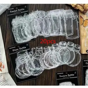 20Pieces PVC Transparent Bookmarks for Outdoor DIY, Handmade Bookmarks for Books and Gifts, Perfect Craft Supply