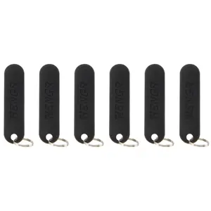 6Pcs Steel SIM Card Removal Tool Pin - Phone/Cellphone/Mobile SIM Tray Eject Needle Opener with Removable Key Chain, Black (Household Appliance Accessory)