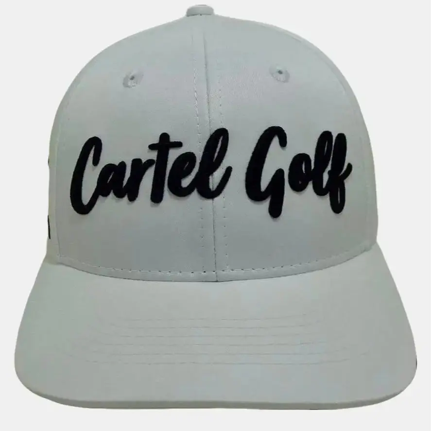 Cartel Golf Signature White Snapback Trucker Hat for Men and Women