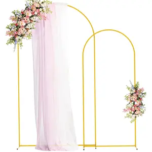 2 Sets Of Metal Weeding Arch Backdrop Stands, 6FT+7.2FT Stable Base Frame For Wedding Ceremony, Graduation, Outdoor Indoor Birthday Party, Anniversary, Family Gathering, Christmas, Thanksgiving, Halloween, Easter Events Decoration