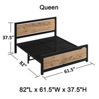 Queen Size Black Brown