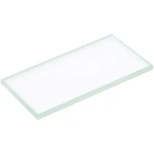 Plymor 1" x 2" Rectangle, 3mm Thick Non-Beveled Clear Glass