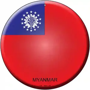 Myanmar Country Novelty Metal Circular Sign