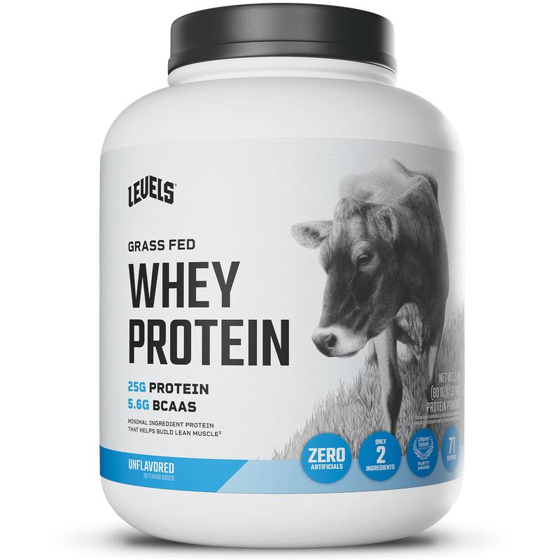 Levels Whey Protein, Grass Fed, No Artificials, 24G of Protein Workout Supplement Fitness Endurance Supplement Mass Gainer