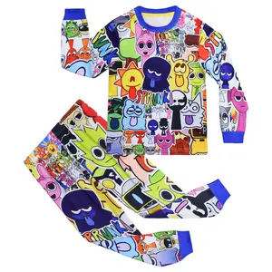 Long Sleeve Set Rhythm Box Sprunki Big Kids Homewear Long Sleeve + Pants Set