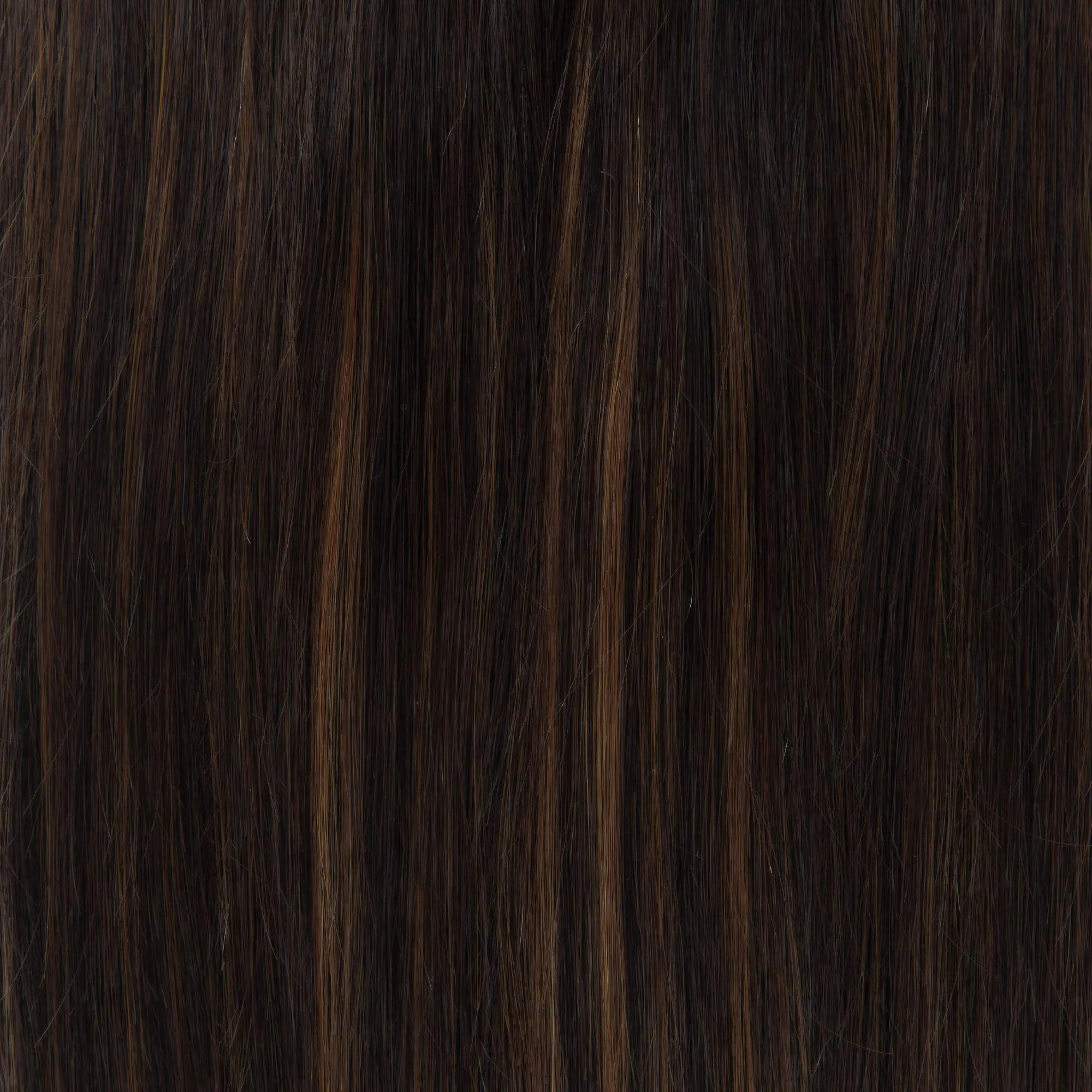 Natural Hair Clip-In Extensions by Atelier - BROWN CARAMEL HIGHLIGHT, 10 pieces set
