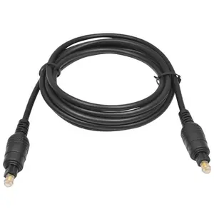 Ematic EMP60 Optical Audio TOSLINK Cable 6 Feet Black Fiber Optic Connector for Sound Systems