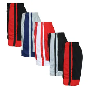 Men's 5-Pack Lightweight Breathable Moisture Wicking Mesh Shorts - Stripe - SET 1
