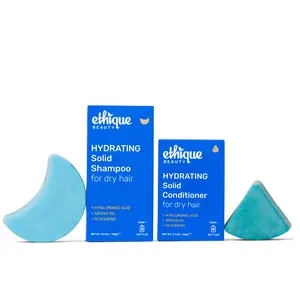 Ethique Hydrating Shampoo & Conditioner Bar Bundle - For Dry Hair - Hyaluruinic Acid, Argon Oil, Glycerine