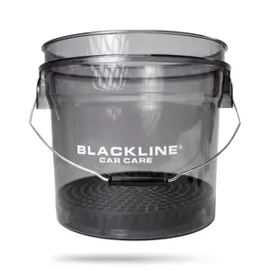 BLACKLINE Detailing Bucket – 3.5 Gallon Wash Bucket with Grit Guard for Safer, More Efficient Car Washing