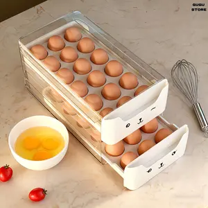 36 Slots Egg Container, Stackable Fridge Storage Prevents Egg Breakage