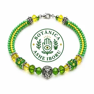Pulsera Ide de Orula con Caminos – Hecha a Mano, Protección Espiritual, Estilo Yoruba