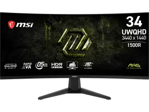 MSI 34" 200Hz VA UWQHD Gaming Monitor Adaptive Sync MAG 346CQDF E20 MSI 34" 200Hz VA UWQHD Gaming Monitor Adaptive Sync MAG 346CQDF E20
