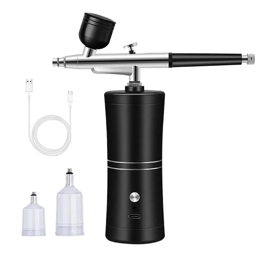 Portable Rechargeable Wireless Airbrush with Compressor, Single Action Spray Gun for Face Beauty, Nail Art, Crafts, Professional Spray Tool for Home & Salon Use