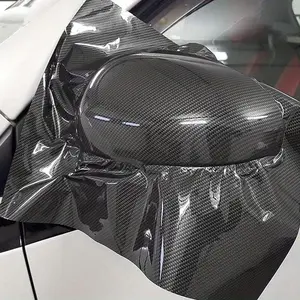 4D Carbon Fiber Film, Waterproof Self Adhesive Car Body Film, Car Exterior Accessories for Car, Motorcycle, Car Decals