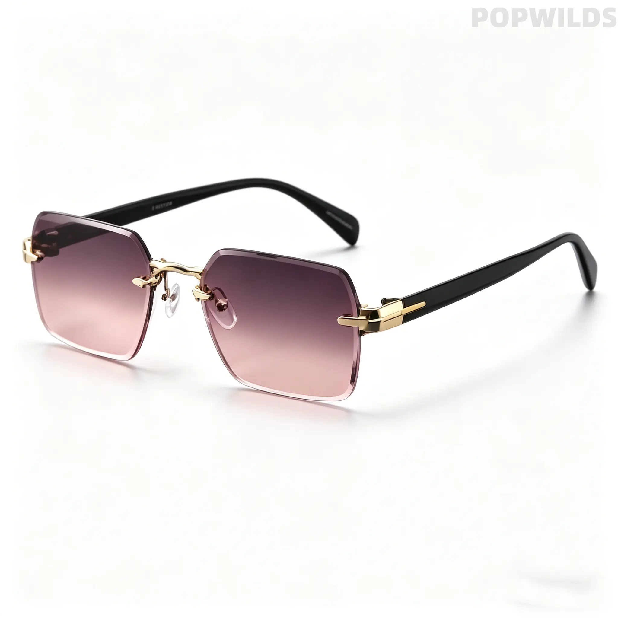 Fashionable Frameless Cut Edge Sunglasses for Men and Women, High-End Streamlined Design for Parties and Daily Outings, Fashionable Sunglasses, Trendy Styling Sunglasses