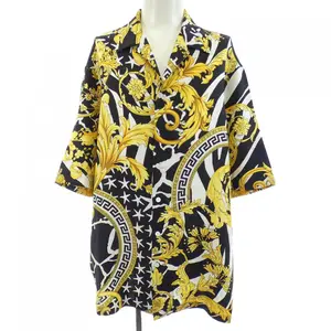 Pre-owned VERSACE Silk Small Leather Goods Short Sleeve Shirt