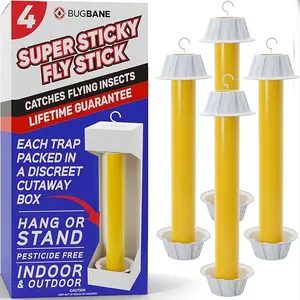 Fly Stick Sticky Fly Traps for Indoors and Outdoor Wasp Traps - Effective Pest Control