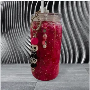 16 oz Snow Globe Tumblers with Vibrant Glitter for Festive Beverages. Various Colors, Personalization, and Embellishments Customizable by Request!