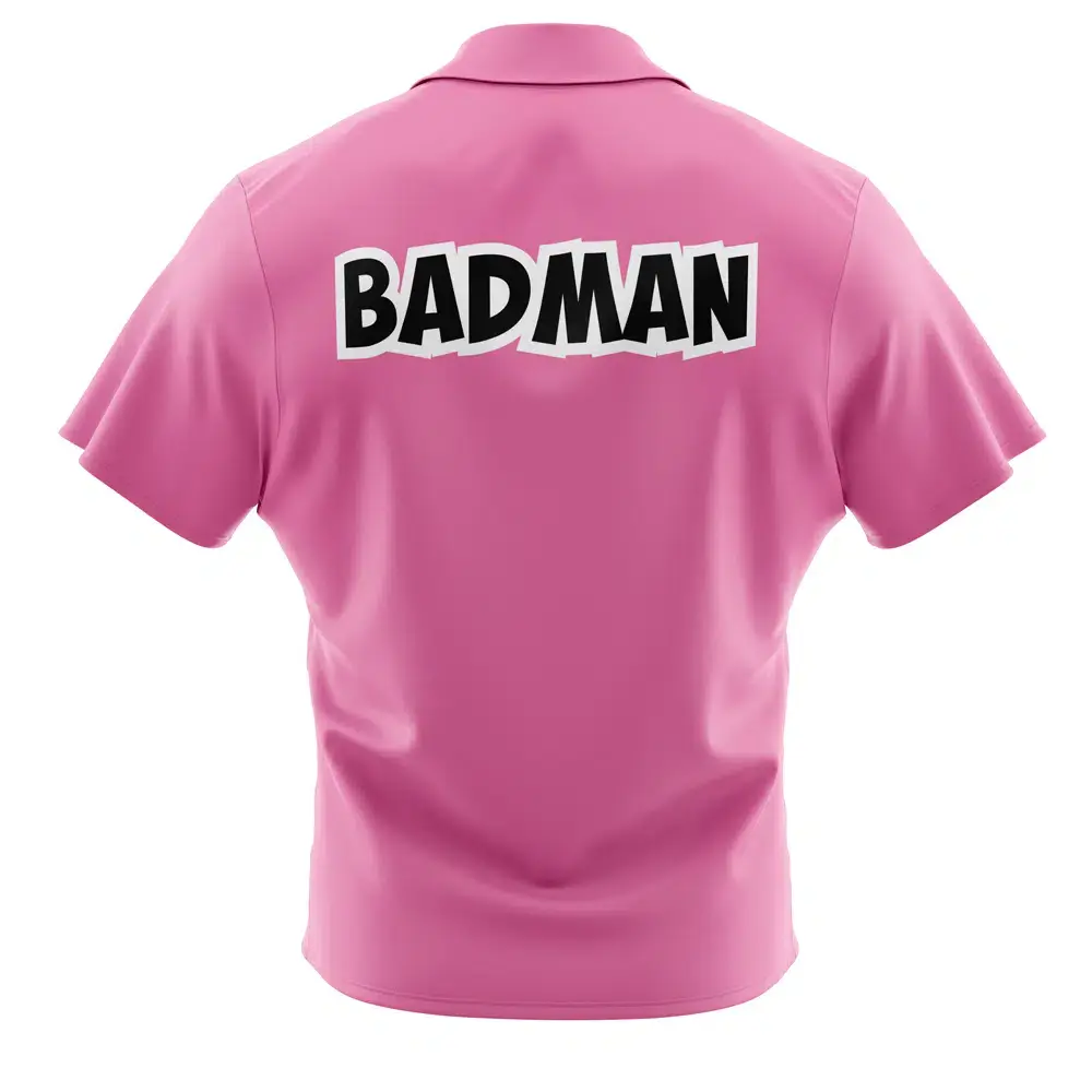 Badman Shirt Pink DBZ Button Up Hawaiian Shirt