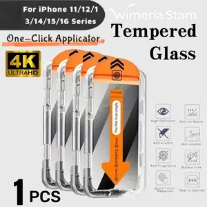 iPhone 16-11 Pro Max Screen Protector, Tempered Glass HD, Easy Install, Auto Alignment & Dust Removal, Durable Protection