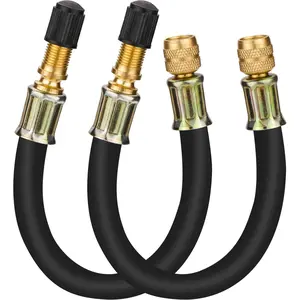 2pcs Valve Stem Extenders  8.25 Inch Flexible Schrader Tire Extension Compatible For Harleys Rv Bicycles And Portable Air Compressor