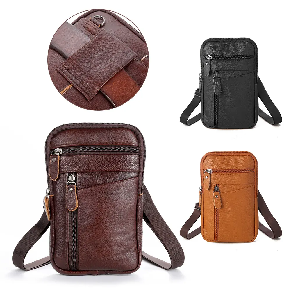 Men's Leather Crossbody Gym-Style Shoulder Bag - Small, Compact, Versatile Messenger Satchel Side Purse for Work, Sport Shoulder Bag for Gym Sports & Outdoor Activities (Black), Gym-Style Shoulder Bags, Sport Shoulder Bags