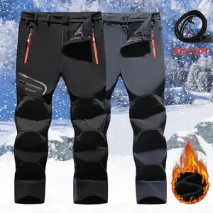 Men's Waterproof Softshell Sports Pants with Fleece Lining Reinforced Knees Belt Included Multiple Colors for Outdoor Adventure Athletic Tracksuit Sporty Style Elastic Shorts Set
